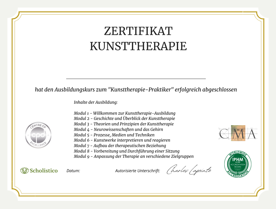 Zertifikat in Kunsttherapie