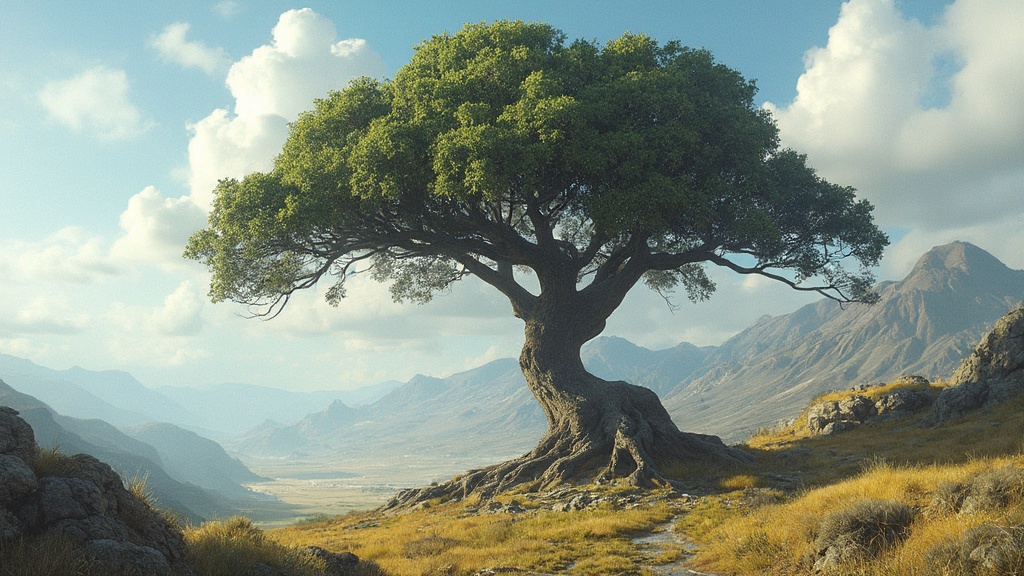 Baum biegt sich im Wind, symbolisiert Flexibilität in Beziehungen