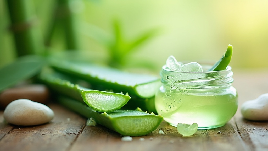 Aloe Vera Pflanze und Gel